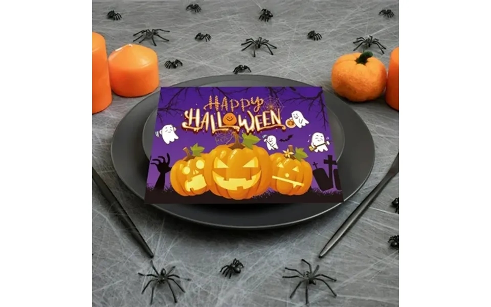 Teissuly Purple Pumpkin Appearance Halloween Theme Soft And Skin Friendly Party Supplies Pack Of 20 Disposable Tissues