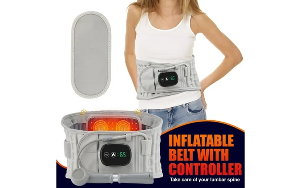 Teissuly Rechargeable Vibration Massage Red Warm Electric Heating Waist Support