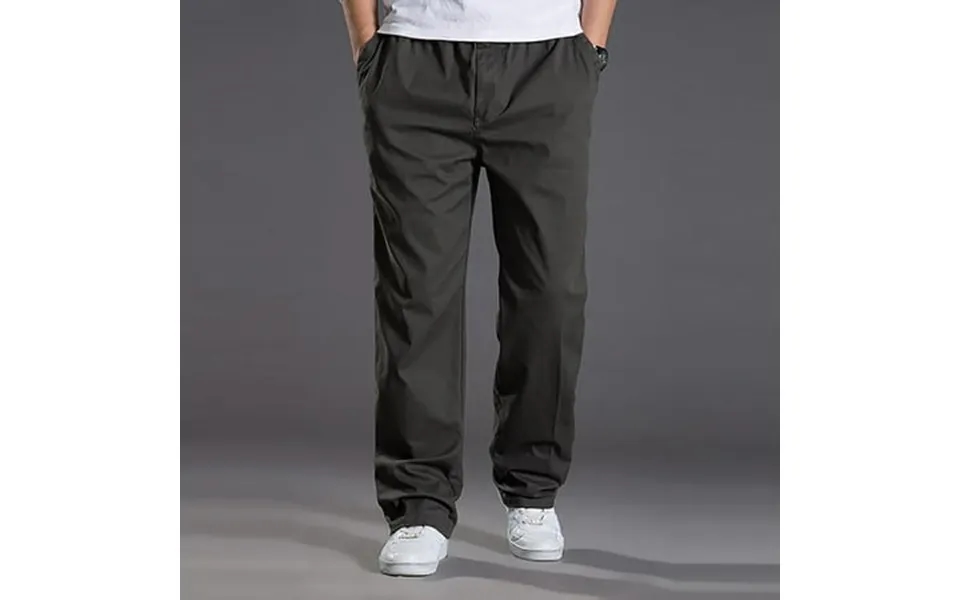 Tejiojio Men S And Big Men S Flat Front Comfort Waist Flex Pants Autumn And Winter Men S Casual Thick Elastic Waist Cott