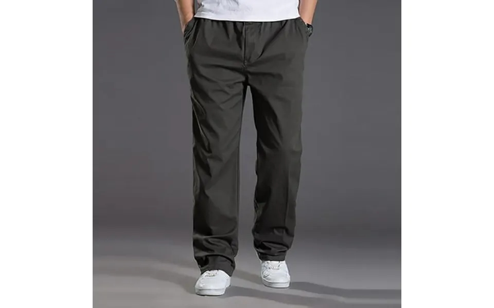 Tejiojio Men S And Big Men S Flat Front Comfort Waist Flex Pants Autumn And Winter Men S Casual Thick Elastic Waist Cott