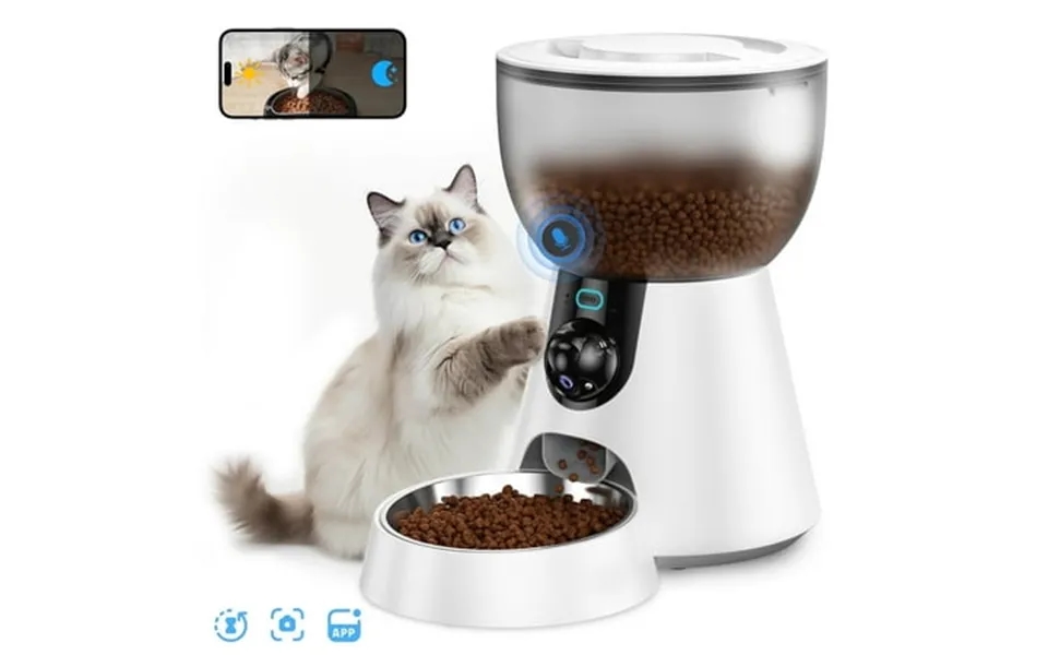 Tensea Automatic Cat Feeder With Camera 2.4g&5g Wifi Timed Cat Feeder 2-way Audio 4l Cat Dry Food Dispenser For Cats And