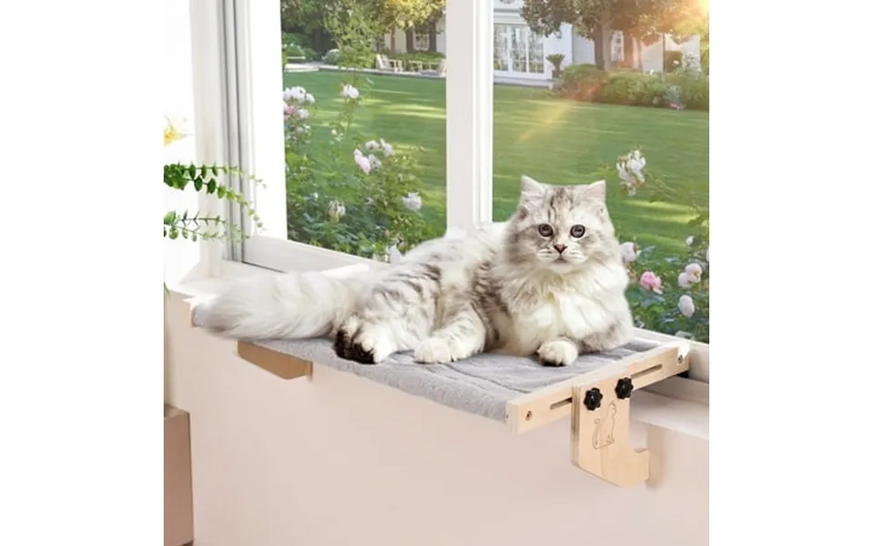 Tensea Cat Window Perch For Large Cats Cat Window Bed Cat Hammocks With Plush Hold Up To 44lbs Adjustable Cat Seat For W