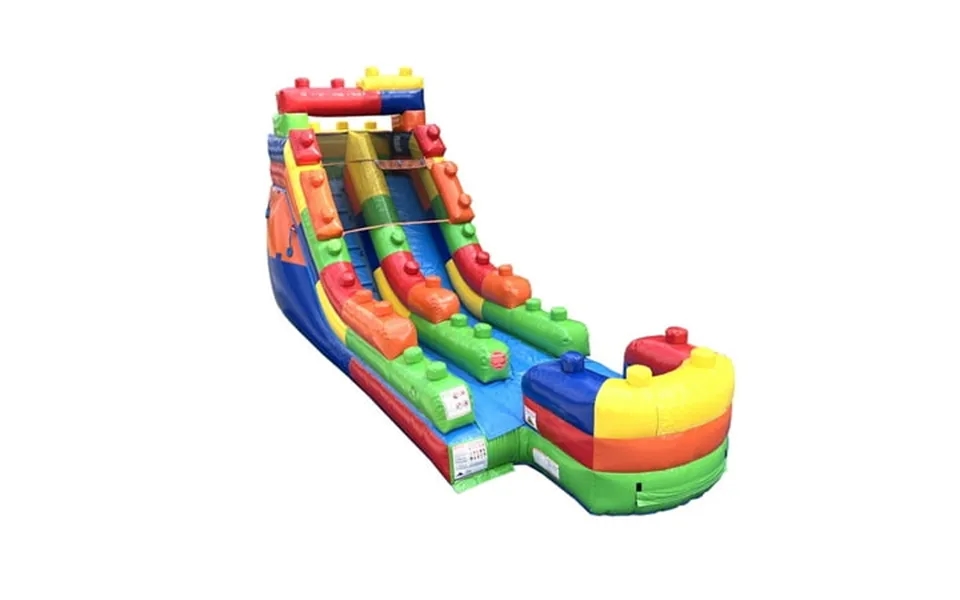 Tentandtable Commercial Inflatable Water Slide Building Block With Blower 15 Ft
