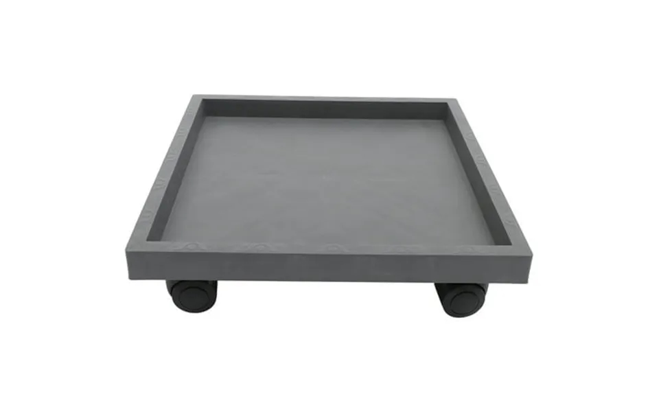 Tersarium 1pc Garden Patio Flower Pot Tray Rolling Resin Planter Holder With Wheels