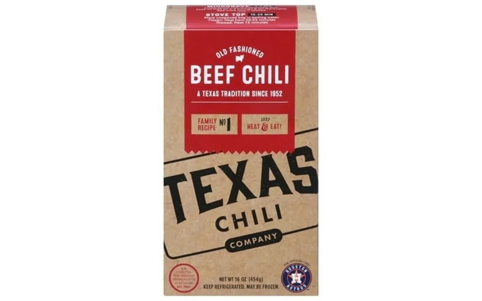 Texas Chili Company Beef Chili 16 Oz Bag In Box Refrigerated Fully Cooked