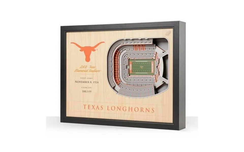 Texas Longhorns 25.5 X 19.5 Darrel K. Royal-texas Memorial Stadium Stadium Views Wall Art