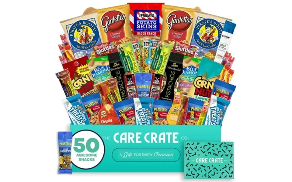 The Care Crate Man Box Ultimate Men S Snack Box Care Package 50 Piece Snack Pack Chips Variety Pack Pretzels Jerky Nuts