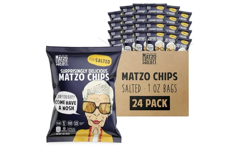 The Matzo Project Matzo Chips Salted Kosher But Not Kosher For Passover Vegan Nut-free No Trans Fat Nothing Artificial 1