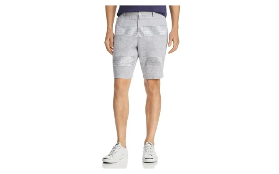 The Mens Store Mens Gray Pinstripe Classic Fit Shorts 40 Waist