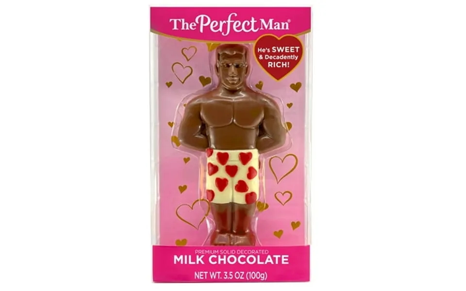 The Perfect Man Solid Decorated Milk Chocolate 3.5 Oz