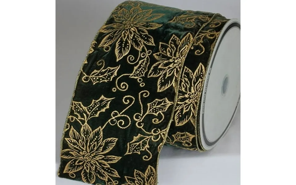 The Ribbon People Black Floral Wired Craft Ribbon 6 X 20 Yards