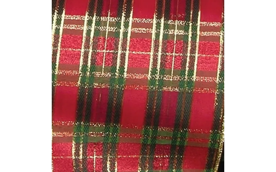The Ribbon People Red And Green Tartan Christmas Wired Craft Ribbon 9 X 20 Yards