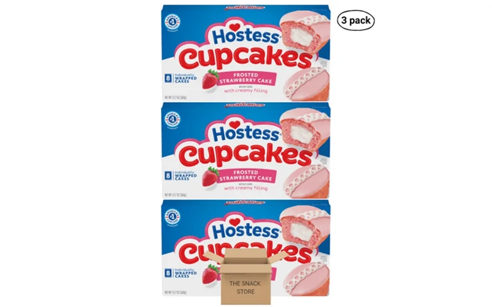 The Snack Store Bundle Hostess Cupcakes Frosted Strawberry Cake 12