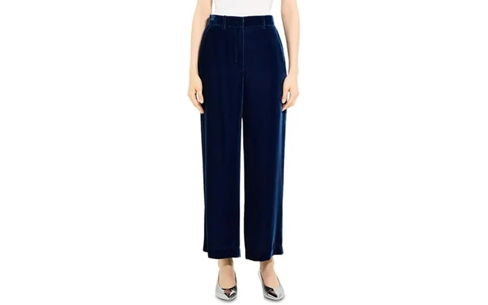 Theory Womens Relaxed Velvet Wide Leg Pants