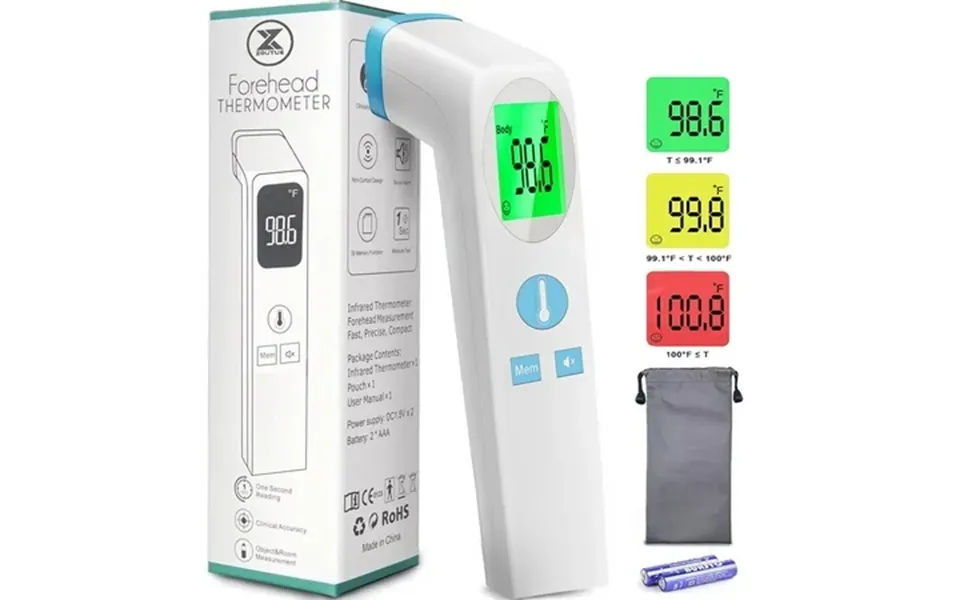 Thermometer For Adults High Accuracy No-touch Digital Thermometer With Fever Alarm And Memory Function Ideal For Babies