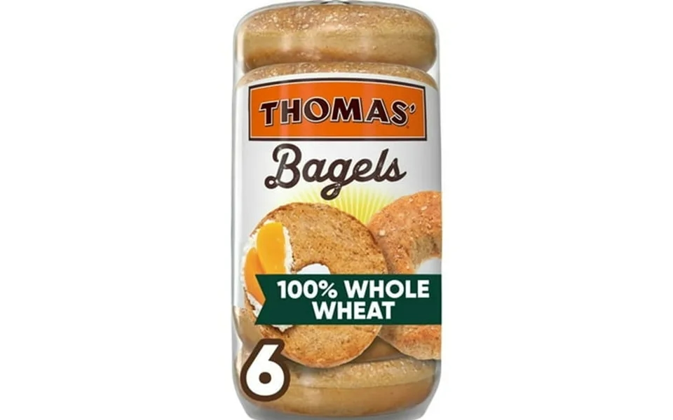 Thomas Whole Wheat Bagels 6 Count Pre-sliced Bagels 20 Oz Bag Pack Of 4