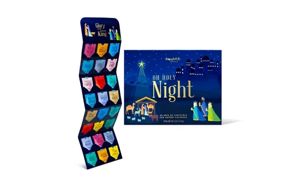 Thoughtfully Religious Christian Advent Calendar Oh Holy Night 24 Days Of Christmas Tea Advent Wall Hanging Great Christ