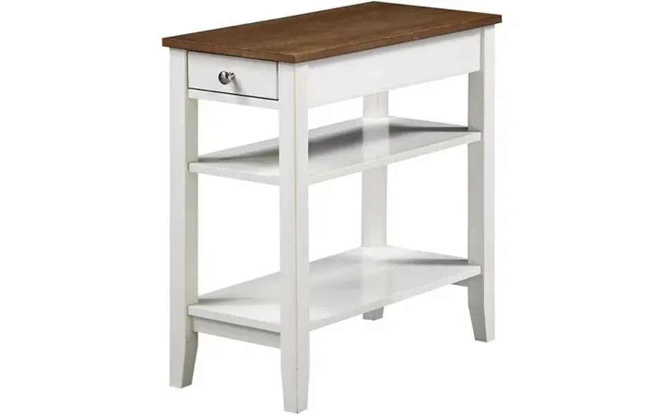 Three Tier End Table With Drawer - Living Room Side Table