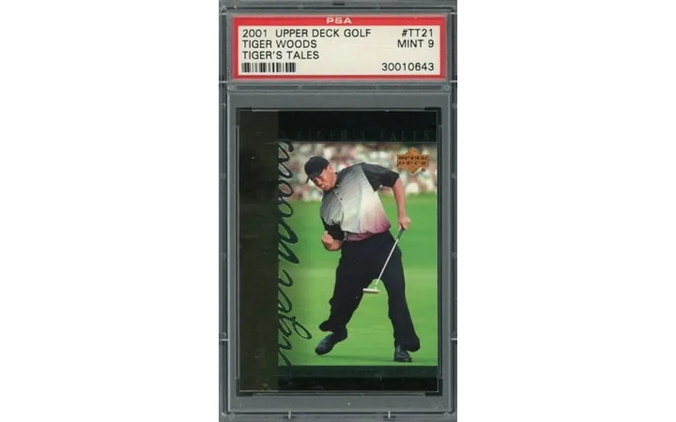 Tiger Woods 2001 Upper Deck Tiger S Tales Golf Card Tt21 Graded Psa 9 Mint