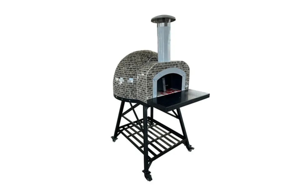 Tiled Cement Outdoor Pizza Oven Clay Wood Fired Pizza Ovens With Ash Granite Mosaic Tiles - Op83