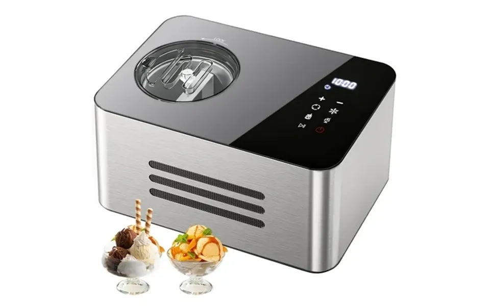 Tinana 2.1qt Ice Cream Maker With Built-in Compressor No Pre-freezing Stainless Steel Lcd Display & Timer Yogurt Sorbet