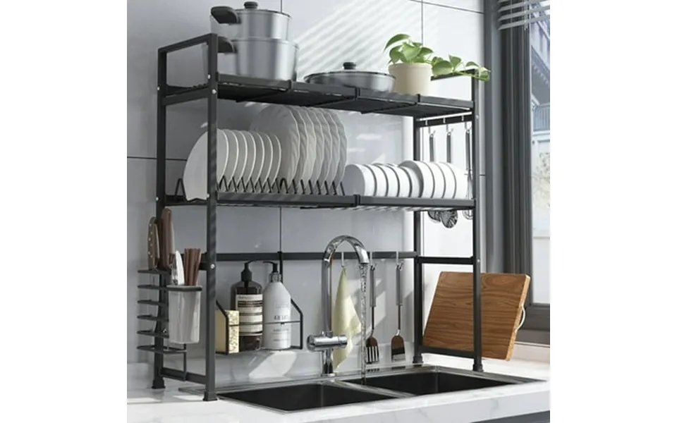 Tinglu 2-tier Sink Dish Drying Rack For Kitchen Dishes Bowls Cup Organizing