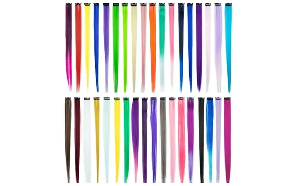 Tinglu 36pcs Highlights Clip In Hair Extensions 22 Inch Straight Synthetic Hairpieces For Women