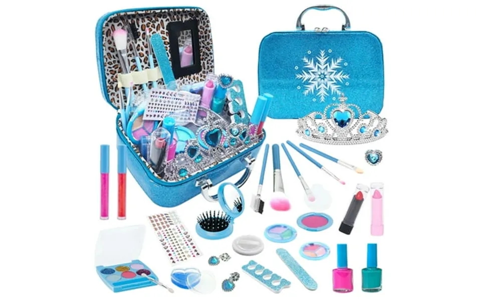 Tiokmc Kids Makeup Kit For Girls - Washable & Real Makeup Set Non-toxic Toddler Cosmetic Toy For Pretend Play Dress-up S