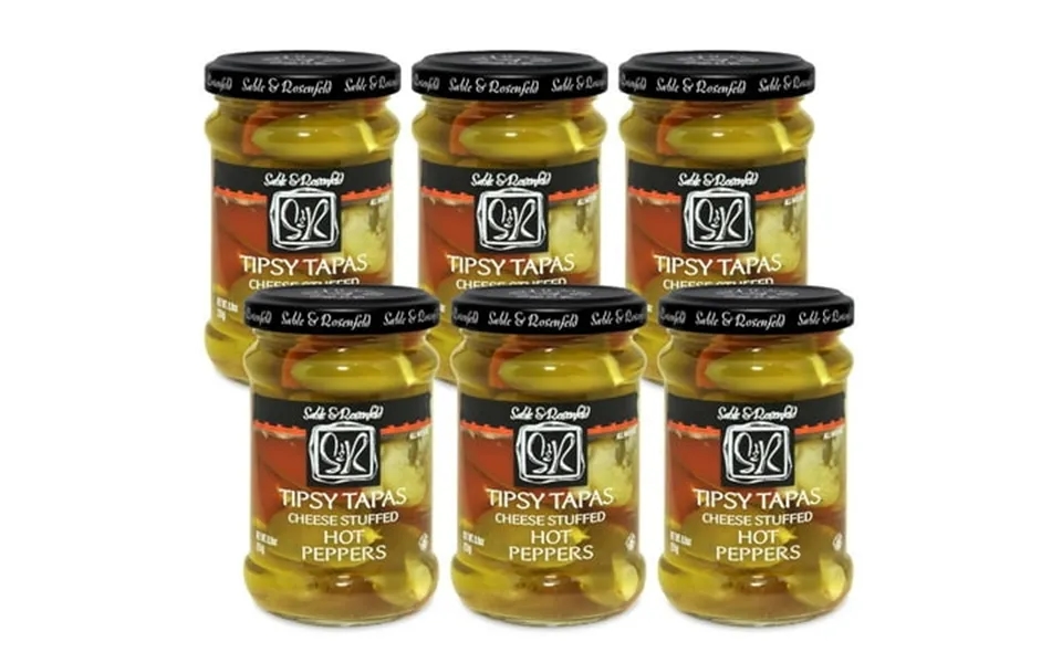 Tipsy Tapas Peppers Hot 8.8 Ounce Pack 6