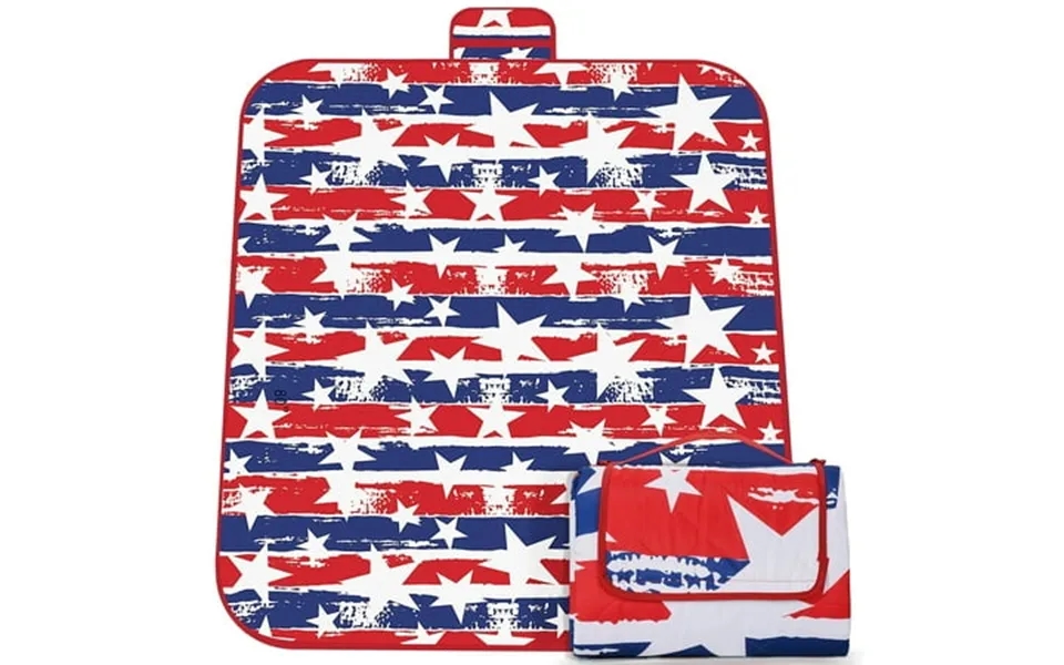 Tirrinia Extra-large Waterproof Picnic Blanket Portable Beach Mat For Family Usa Stars 70 X 80