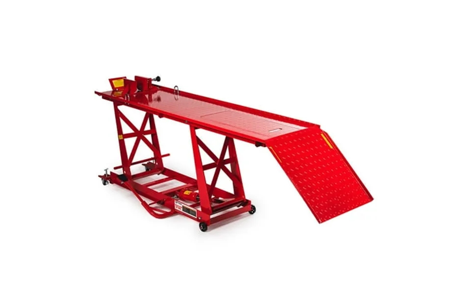 Titan Attachments Hydraulic Motorcycle Lift 1000 Lb Capacity Lift Hoist Jack Stand For Mechanics Workshops And Homes