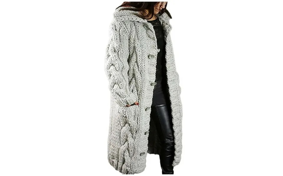 Tklpehg Fall Sweaters For Women Long Sweaters For Women Hooded Coats Hood Cardigan Large Size Sweater Pocket Single Brea