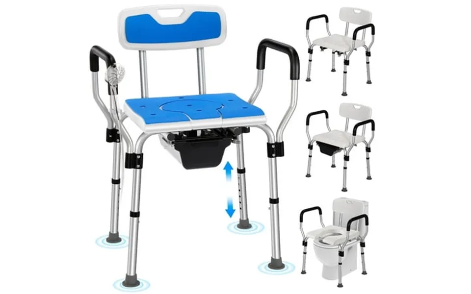 Tntants Shower Chair With Bedside Commode Versatile 3 In 1 Shower Stool For Inside Shower Raised Toilet Seat With Height