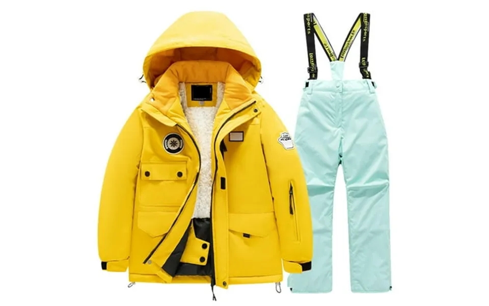 Toddler Girl Clothes Baby Ski Suit Multi Pocket Jacket Pants Kid Winter Windbroof Snowboarding Winter Warm Snow Suits Un