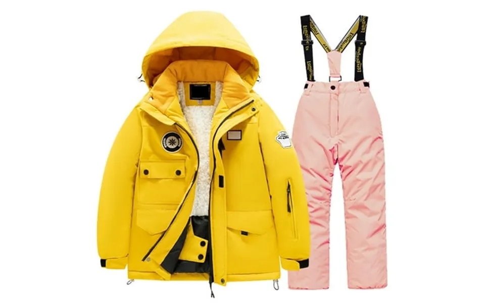 Toddler Girl Clothes Baby Ski Suit Multi Pocket Jacket Pants Kid Winter Windbroof Snowboarding Winter Warm Snow Suits Un