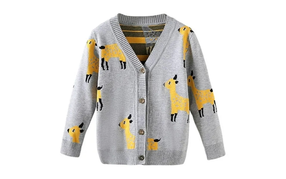 Toddler Girls Boys Casual Deer Cardigan Button Knit Sweater Coat 2-7t