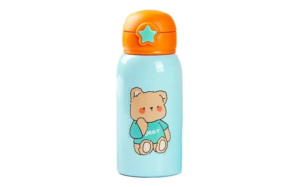 Toddler Sippy Cup With Straw Zoo Stainless Steel Straw Bottle Blue