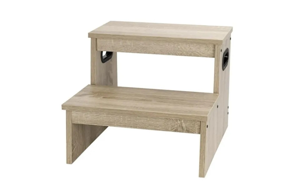 Toddler Step Stool Wooden 2-step Stool For Kids Potty Training Stool With Handles For Bathroom Sink Kitchen Bedroom