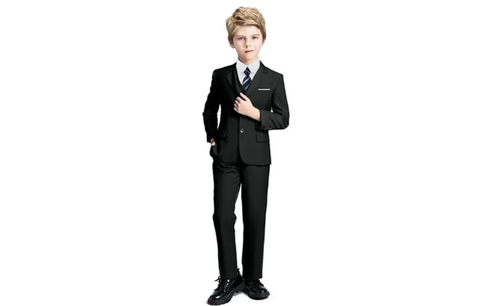 Toddler Suits For Boys Tuxedo Suit Boys Ring Bearer Suits Black Kids Wedding Outfit Boys Dress Clothes Dress Up Size 2t