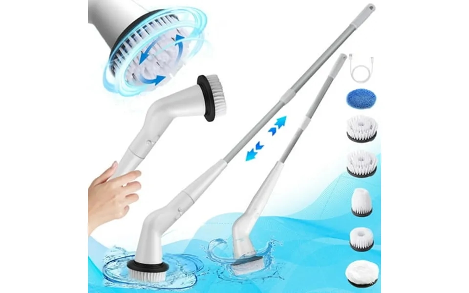 Toilet Brush For Toilet Bowl Inscrazy New Scrubbers High Speeds Scrubbers With 6 Replaceable Brush Heads And Adjust Exte