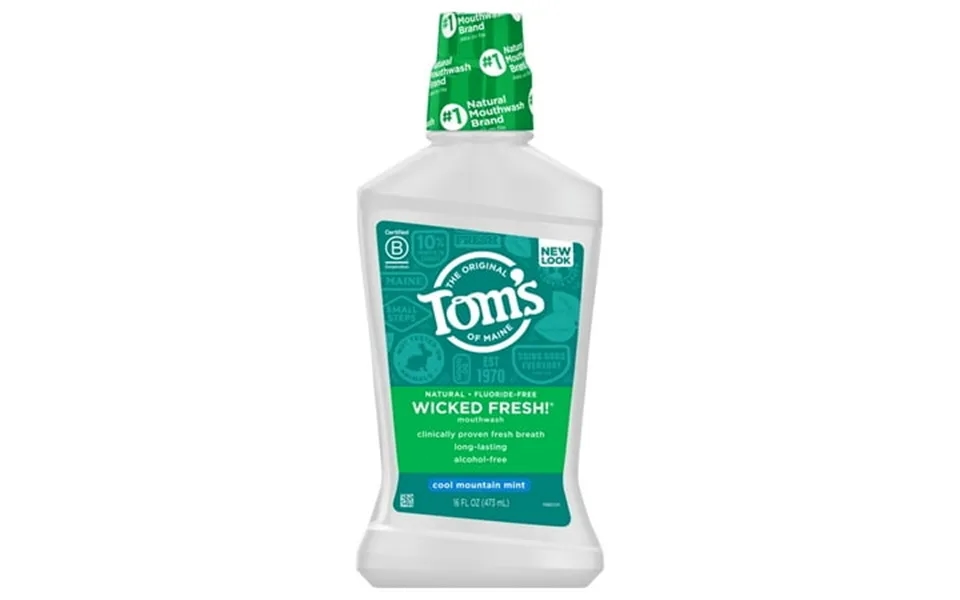 Tom S Of Maine Wicked Fresh Alcohol-free Natural Mouthwash Cool Mountain Mint 16 Oz