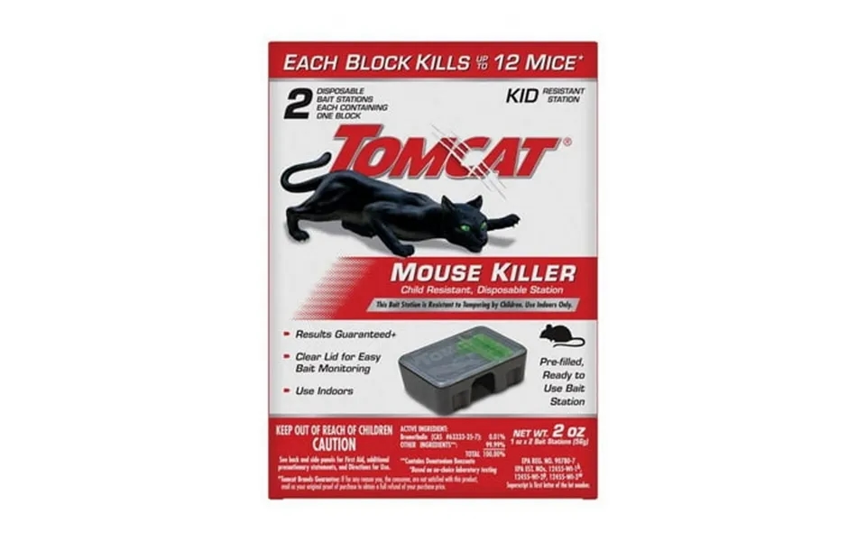 Tomcat Mouse Killer Ii 2-pack Kid Resistant Disposable Mouse Bait Station