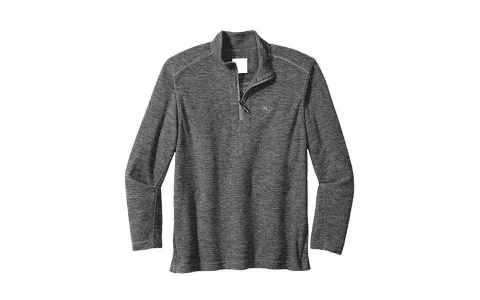 Tommy Bahama Men S Cloud Peak Half Zip Fleece Pullover Ash Gray Small
