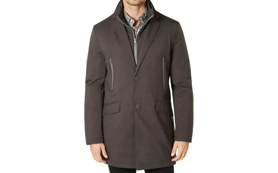 Tommy Hilfiger Mens Robert Raincoat Grey 36 Regular