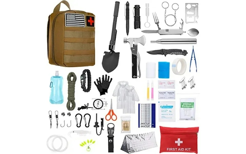 Tomshoo Survival Kit And First Aid Kit 142pcs Professional Survival Gear And Equipment For Boating Hunting Camping Hikin