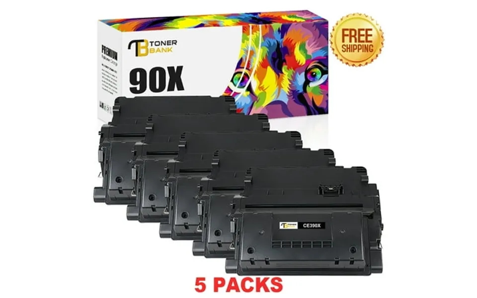 Toner Bank 5-pack Compatible Toner For Hp Ce390x 90x Laserjet Enterprise 600 M602 M601 M4555 M602dn M602n M602x M603dn M
