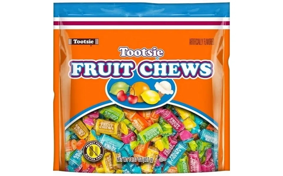 Tootsie Roll Fruit Chews Assorted Fruit Flavors 14.37 Oz. Gluten Free Peanut Free