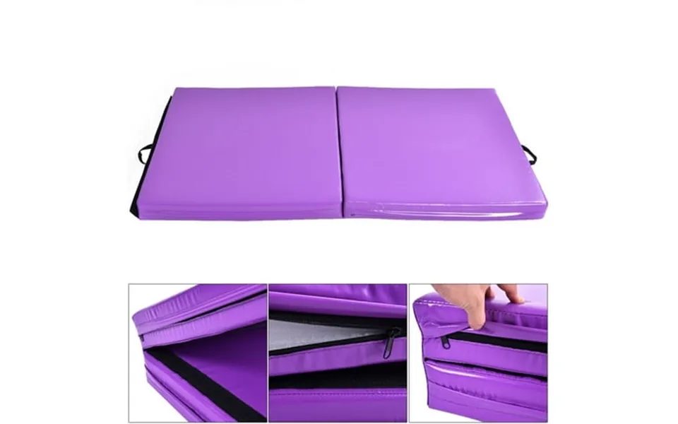 Topbuy Folding Panel Gymnastics Gym Mat Portable For Fitness Exercise