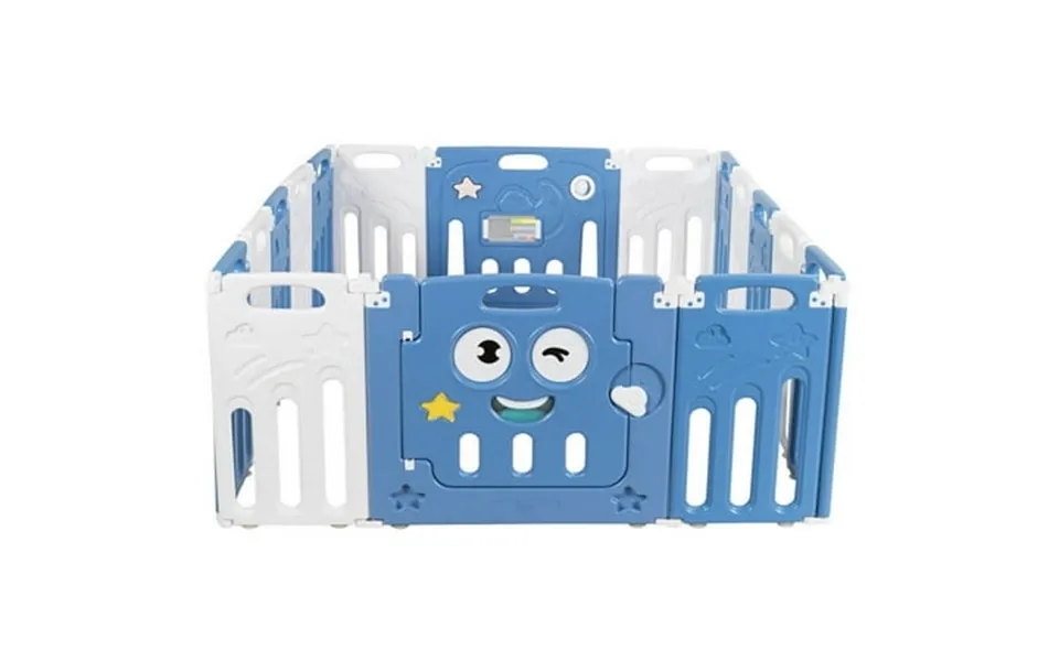 Topcobe 16-panel Foldable Baby Playpen Kids Activity Centre Playpen For Babies And Toddlers-blue