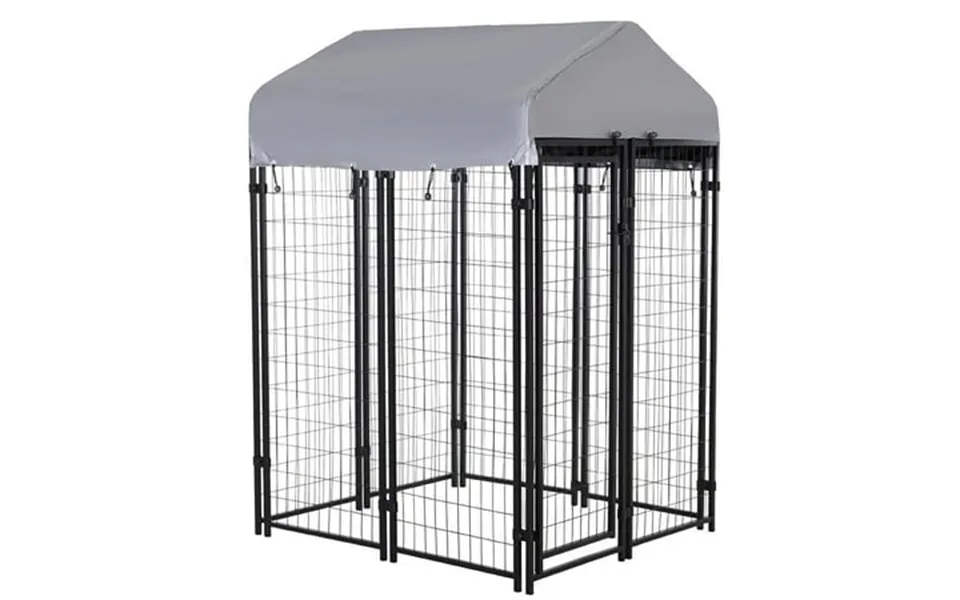 Topcobe 4 X 4 X 6 Dog Kennel Outside Dog Playpen Exercise Pen With Lockable Door Water-resistant Canopy For Medium And L